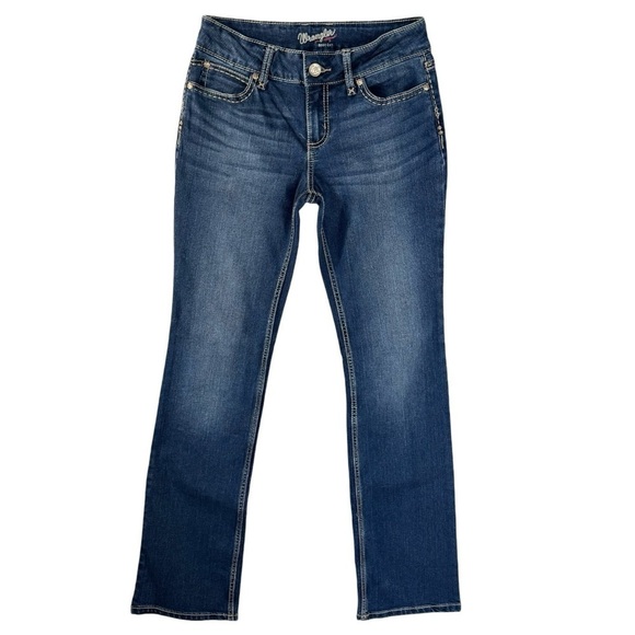 Wrangler Retro Mae Denim Mid Rise Bootcut Jeans Womens 5/6 x 36 - Picture 1 of 8